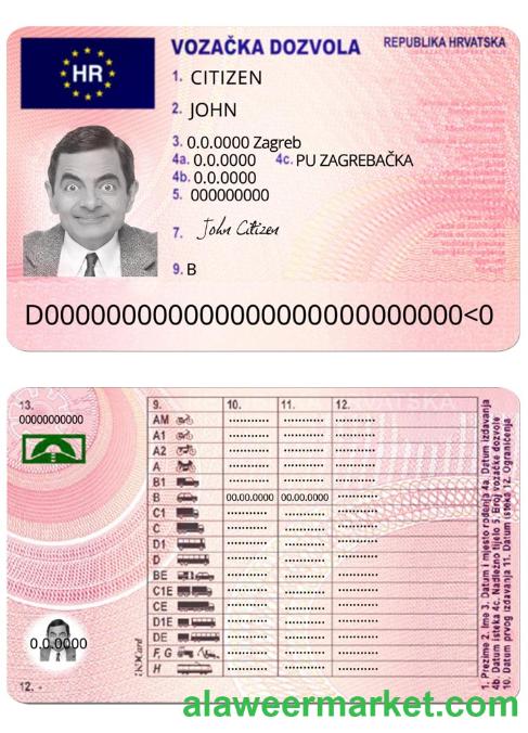 Croatia driving license